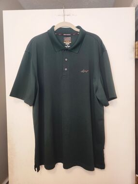 Greg Norman Collection Men’s Dark Green Polo with Shark Logo XL